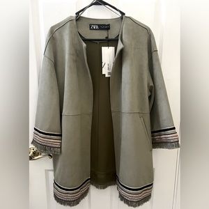 ZARA - Embroidered Jacket - SIZE L